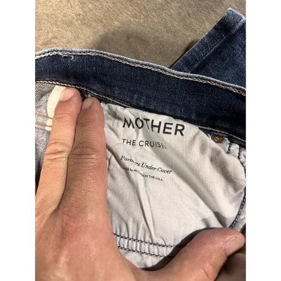 Mother Jeans Womens 28 Long Blue Flare Cruiser Dark Wash Partners Under Cover - Picture 7 of 16